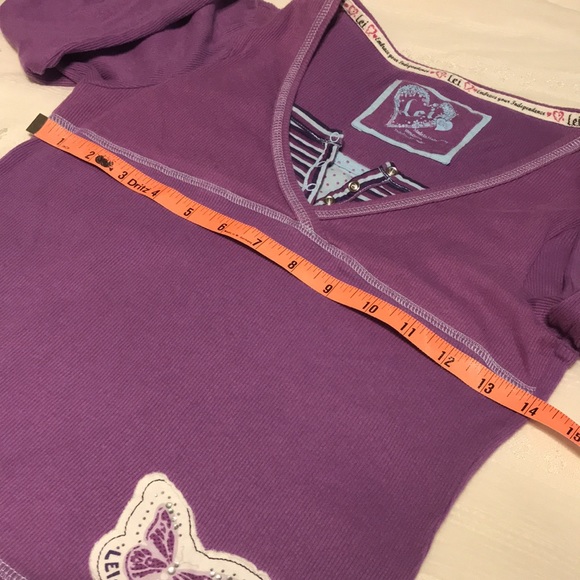 Girls L.E.I. Purple Long Sleeve Tee - Picture 9 of 11